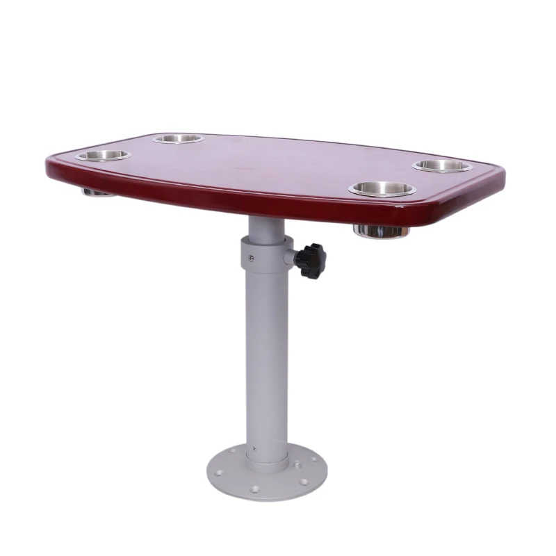 

Oak lacquer table board RV business car RV modification Elevating table modification Solid wood complete set with all aluminum