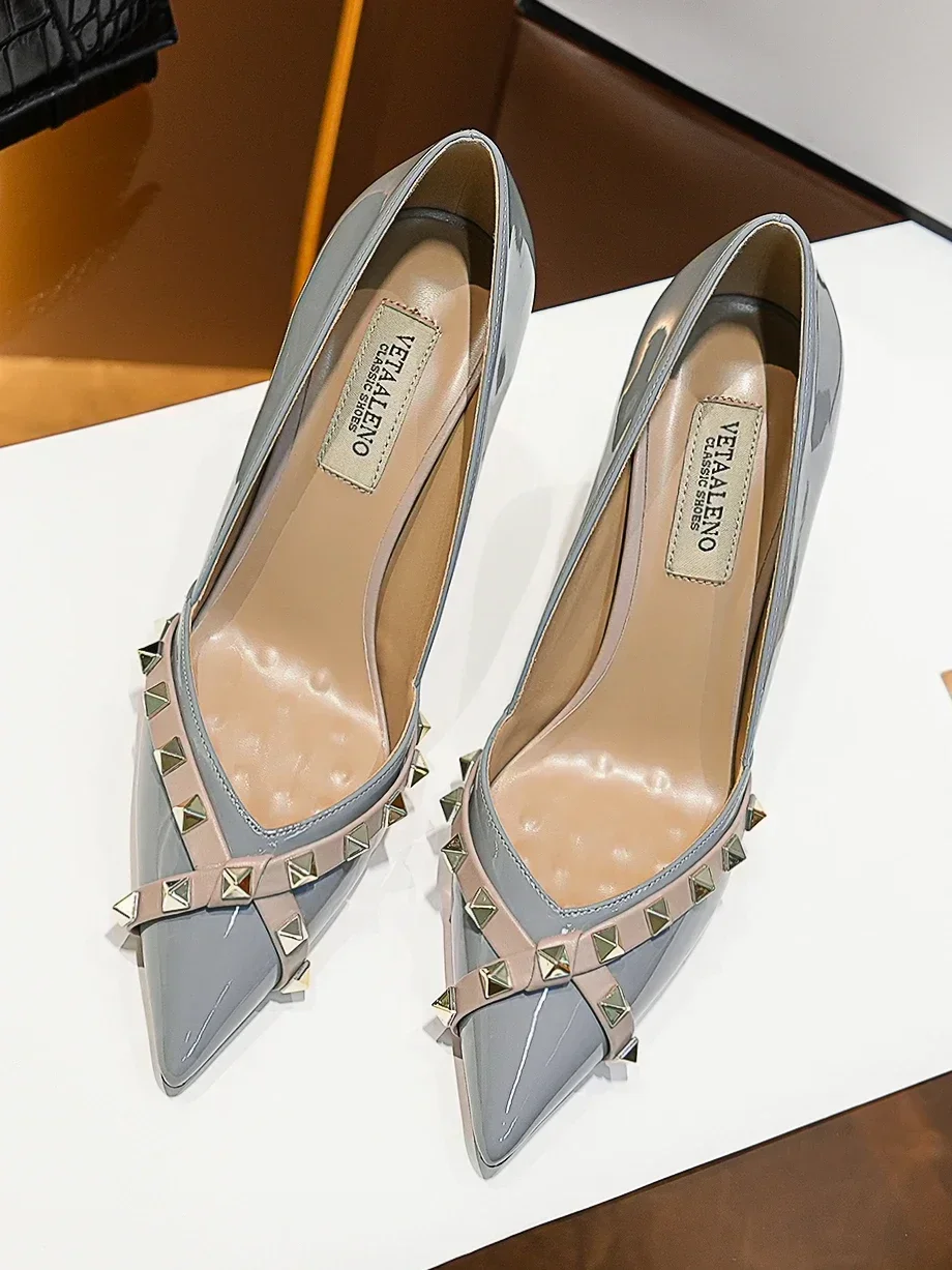 حذاء نسائي بكعب عالٍ ، حذاء أنيق بإصبع مدبب ، خنجر...