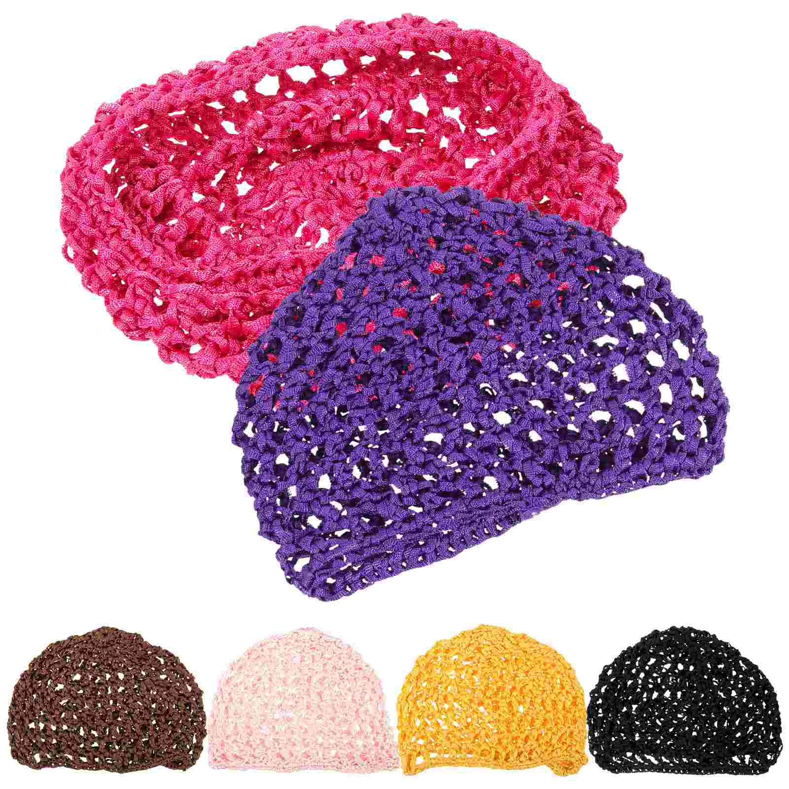 

6 Pcs Headband Miss Crochet Hooks Man Hats for Men Polyester Hair Nets Women Food Service