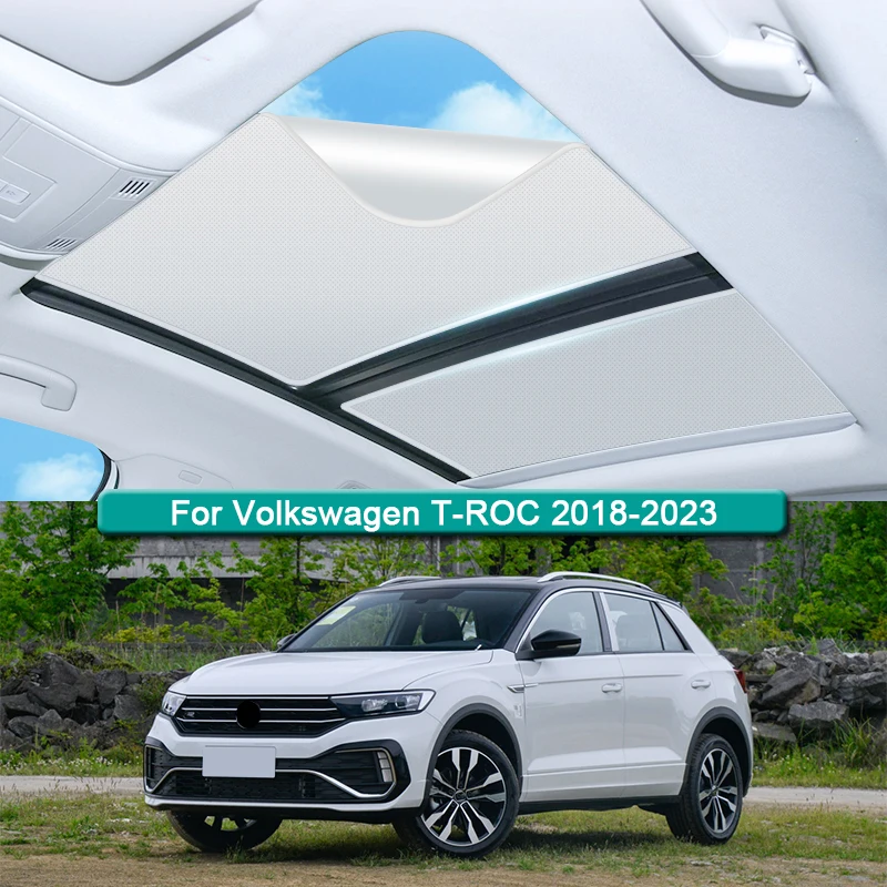 Parasole Per Tetto Per Volkswagen T-Roc 2018-2022 2023 Auto Adsorbimento Elettrostatico Tetto Apribile Parasole Lucernario Adesivo Ombreggiante Cieco