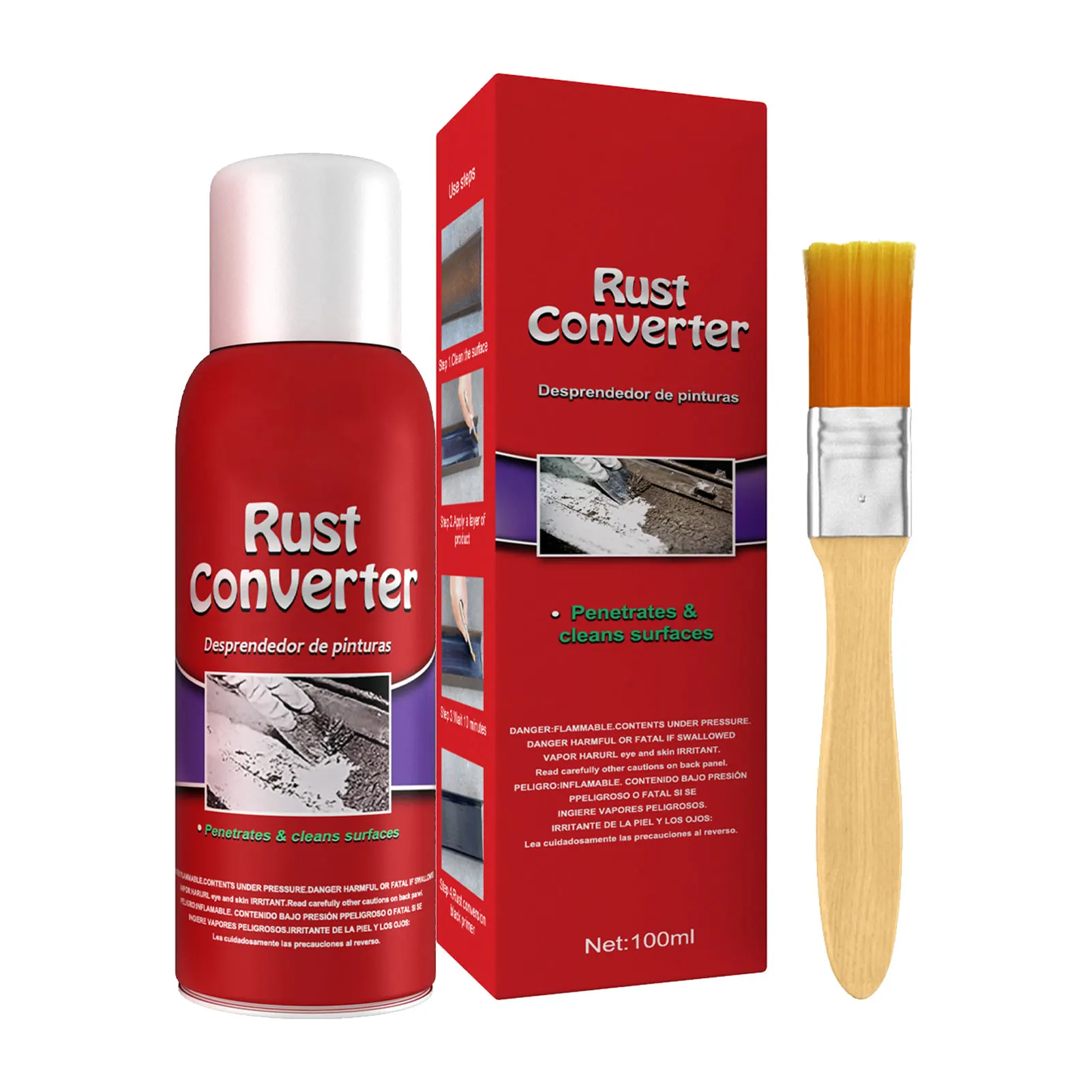 100ml Rust Inhibitor Rust Remover Derusting Spray Car Furniture