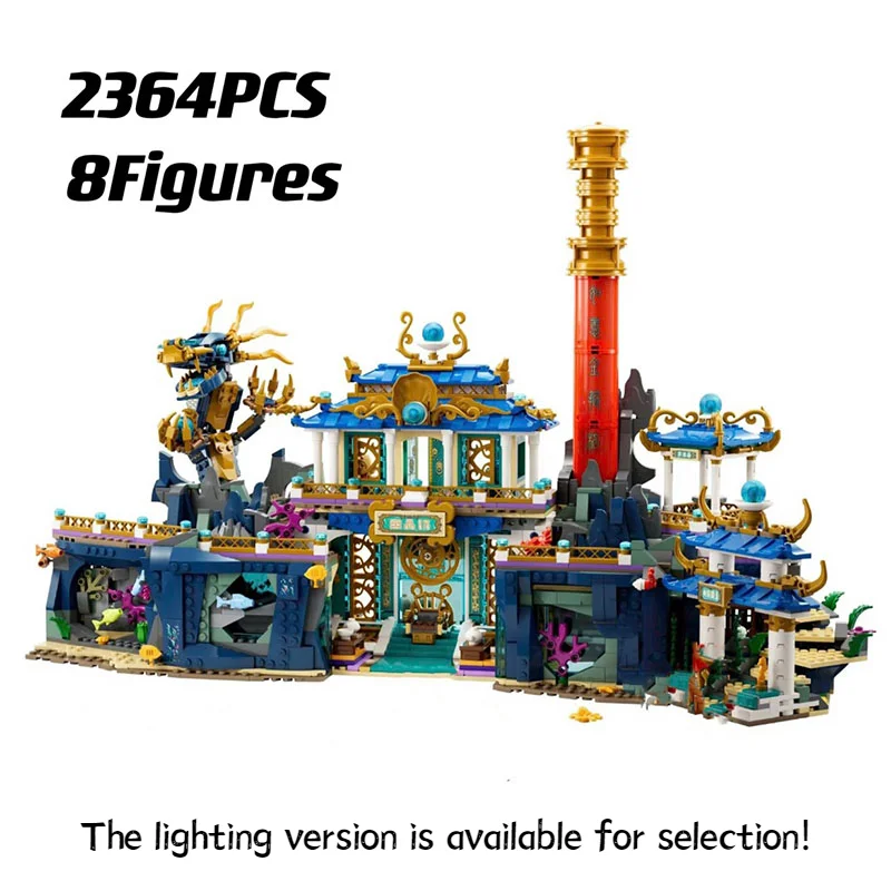 

2023 Classic 2364 Pcs East Sea Dragon Palace Monkey Kid Building Block Brick Model Compatible 80049 Creative Children Toys Gifts