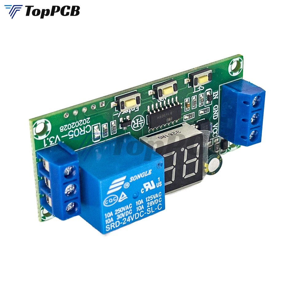 Dc Infinite Loop Timer DC 12V Digital LED Timer Relay Delay Switch ...