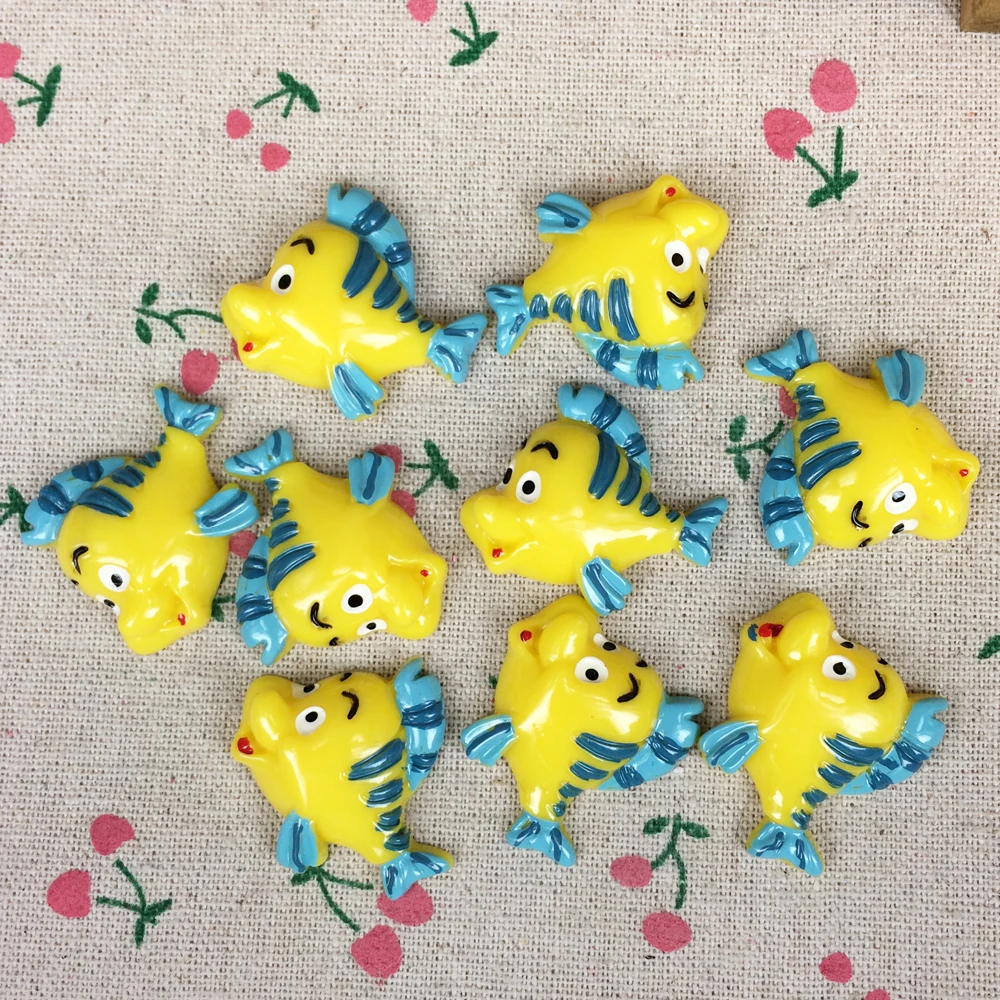 10Pcs Kawaii Cartoon Animals Flat back Resin Cabochons Embellishments for Scrapbooking DIY Hair Bows Center Accessories Decor