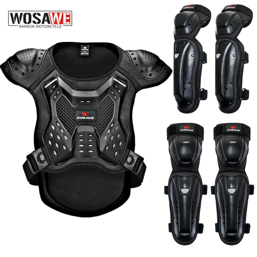 Wosawe Full Body Protection Motorcycle Armor Chest Back Protective Jackets Snowboard Motocross