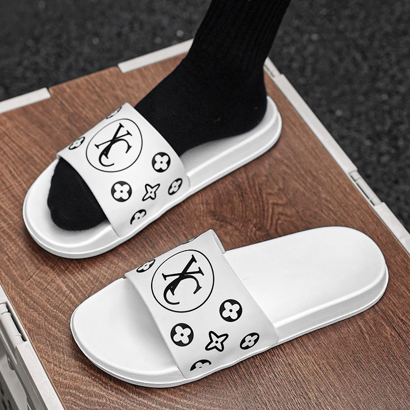 Summer men women indoor slippers floor flat shoes indoor eva flip flops female non-slip bathroom home slippers outdoor