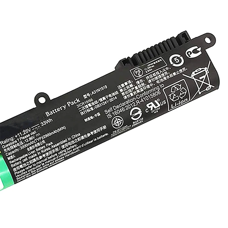 Bateria do portátil para ASUS, A31N1519, X540,
