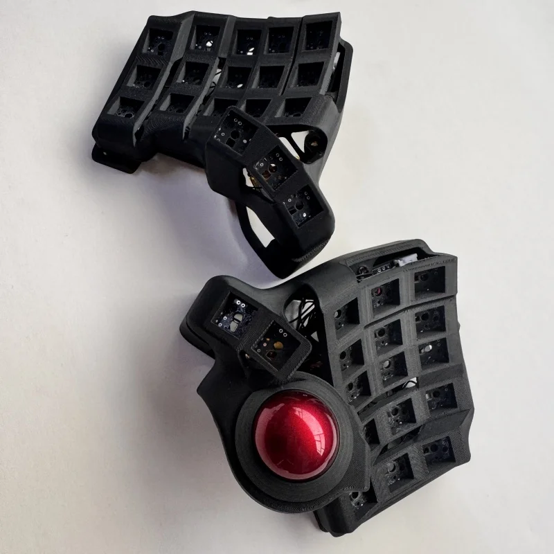 Charybdis-人間工学に基づいたメカニカルキーボード,湾曲したトラック