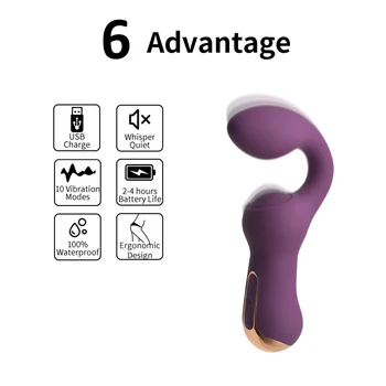 2 Points Vibrators for Women Gspot Vibrador G Point Stimulation Feminino Sex Toys Adult Toy Vibrators Sex Egg Masturbation Shop 2