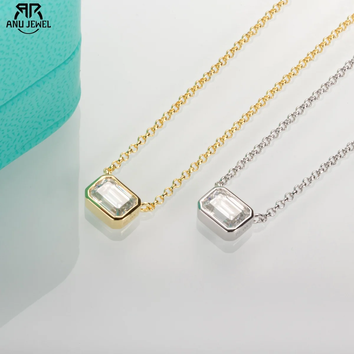 2268476-89f8f9.jpg Sd99a72148d134ed9856294dff690d62eH 1ct D Color Emerald Cut Moissanite Pendant Necklace 925 Sterling Silver Necklaces For Women Gifts Mallzona