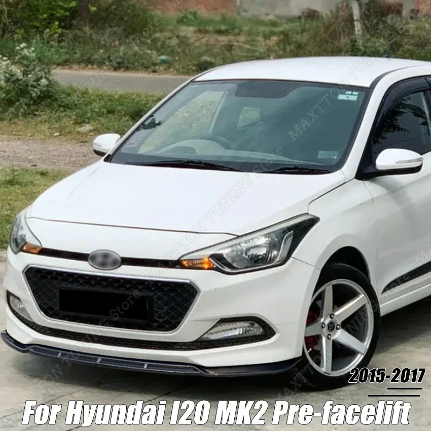 

Car Front Bumper Lips Splitter Spoiler Diffuser Guard Cover Trim for Hyundai I20 MK2 Pre-facelift 2015-2017 ABS Accessories
