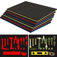 Tool Box Foam Organizers 6 Sets Adjustable Liner Inserts Non Slip Mat Drawers Chest Black Red Blue Yellow 1