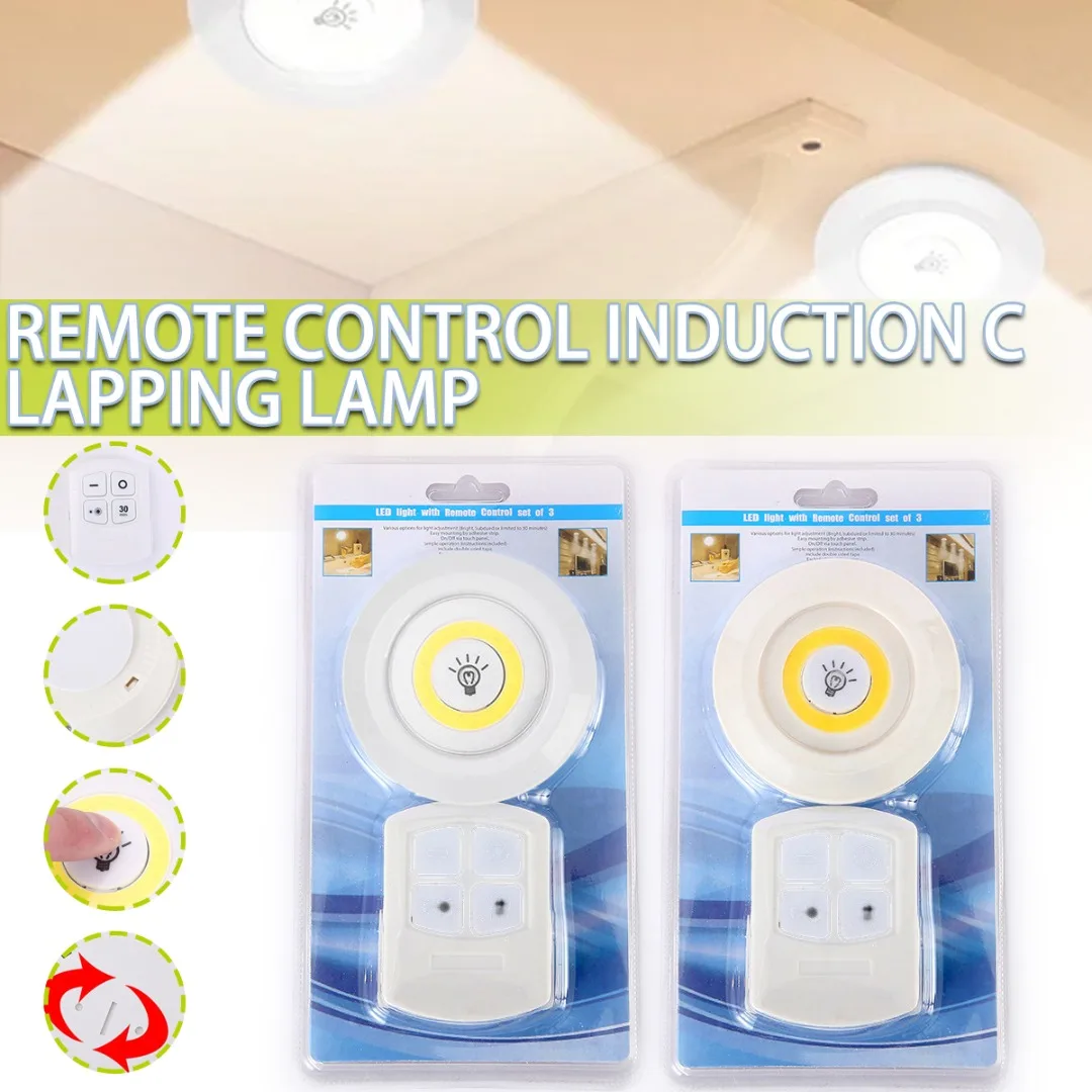 

LED Smart Wireless Remote Control Light Remote Control Bedroom Closet Kitchen Lamp For Kitchen/Stairs/Doorway