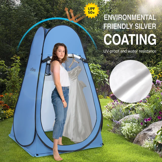 Pop Up Privacy Shelter Tent Portable Outdoor Camping Beach Instant Shower Toilet Changing Tent Sun Rain Shelter with Window 2
