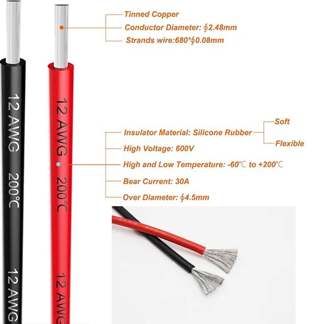 XT90 Extension Cable 0.6M - 10AWG Silicone Wire For RC Drone Battery & FPV Racing