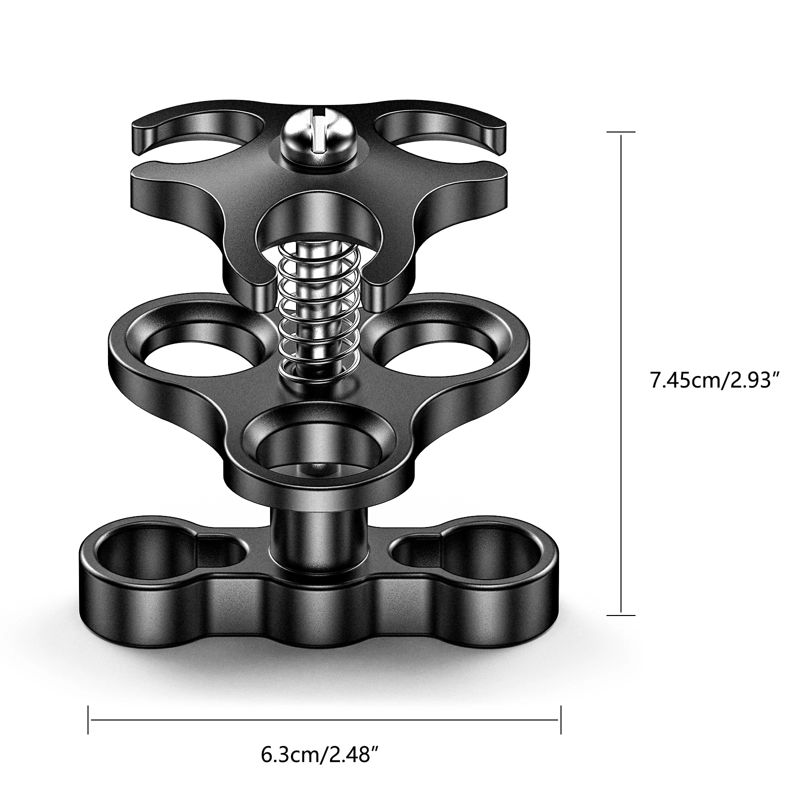 Description Picture 3 of itemPortable Flashlight Mounting Bracket Aluminum Alloy Clamp Ball Joint Bracket Arm Diving Accessory Light Combination Fixed Clamp