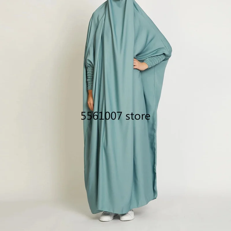 Jilbab Eid Muslim Prayer Dress Long Khimar Hijab Abaya Dubai Fullcover ...