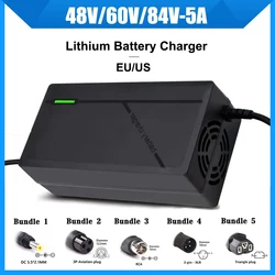 48V 36V 72V 60V 5A Charger 10S 13S 16S 20S Li-ion Battery Electric Bike Charger 42V 67.2V 54.6V 84V 5A Electric Scooter Charger