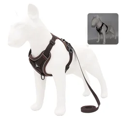 Comfortable Pet Harness and Leash Set for Small Dogs - Stylish Pectoral Collar for Puppies (Chocolate)