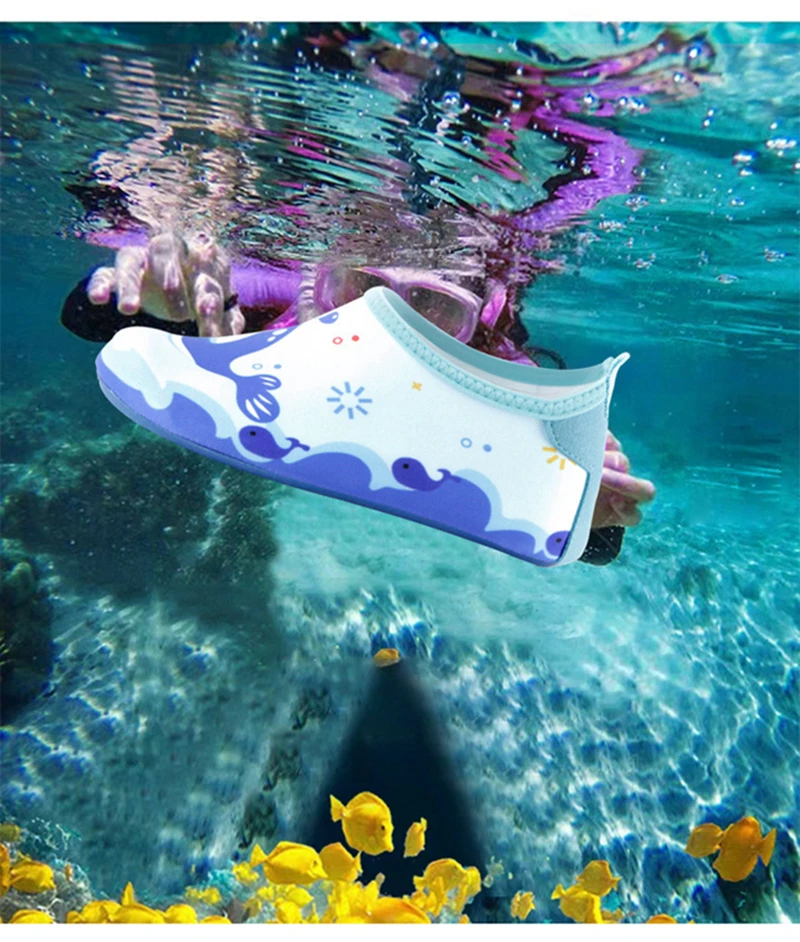 Kinder-Wasserschuhe für Mädchen und Jungen, Strand- und Schwimmschuhe, schnell trocknend, rutschfest, für den Wassersport, Barfuß-Sportschuhe, Aqua-Pool-Schnorchelsocken – Detail 4