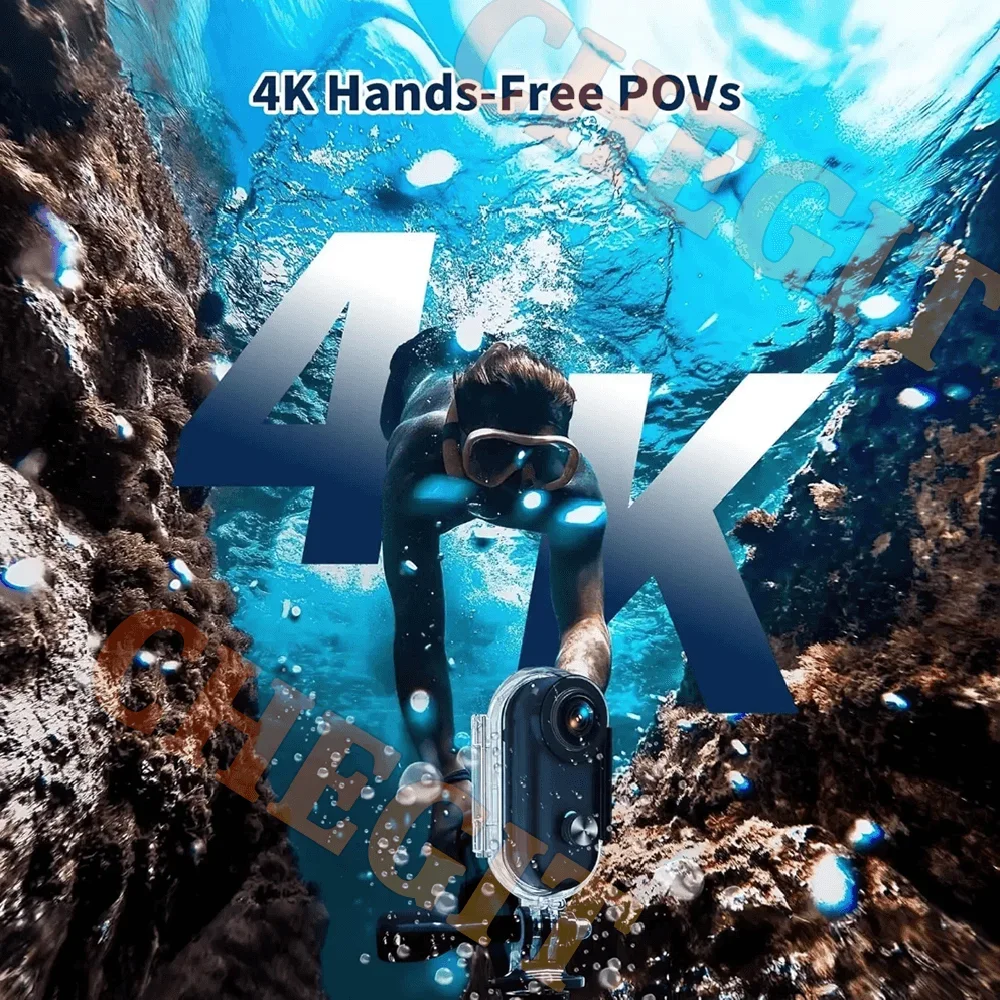 4K FHD POV Collar Cam Small Sports Camera Magnetic Necklace Pets Camcorder Mini Wireless WiFi H88 Bodycam Recording Vlog Selfie