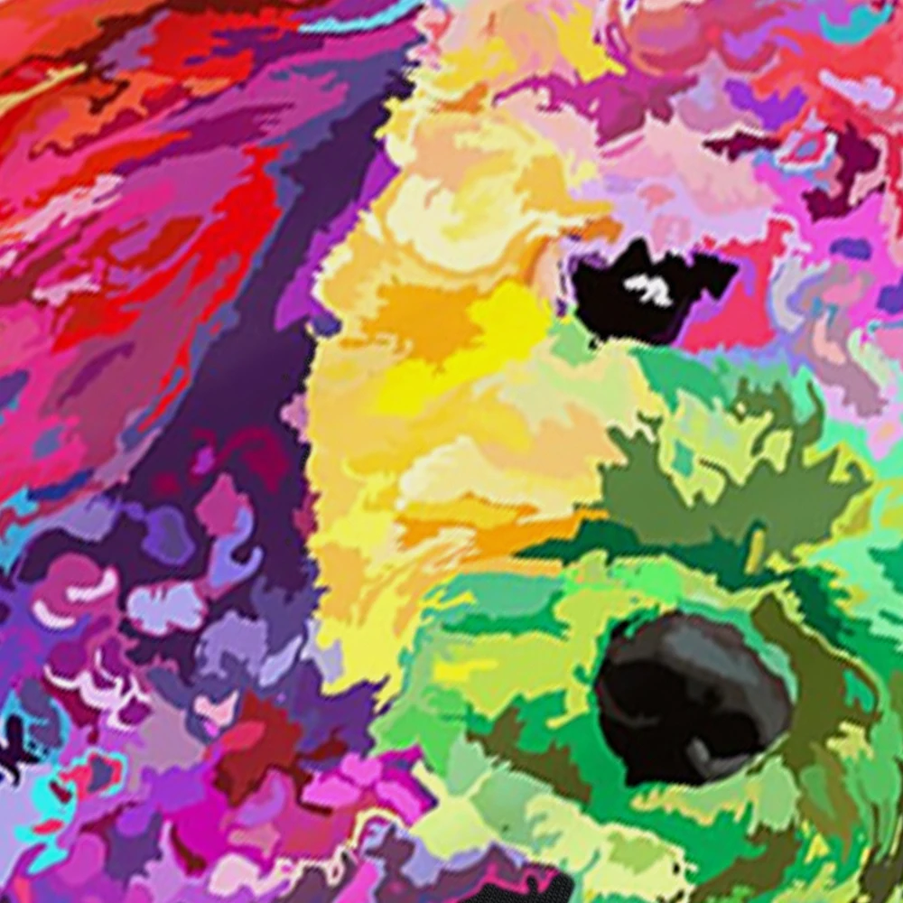 Retro Vintage Hund Geschenke Bunte Coole Pudel T Shirts Sommer Stil Grafik Baumwolle Streetwear Welpen Liebhaber T-shirt Männer_voghion.com