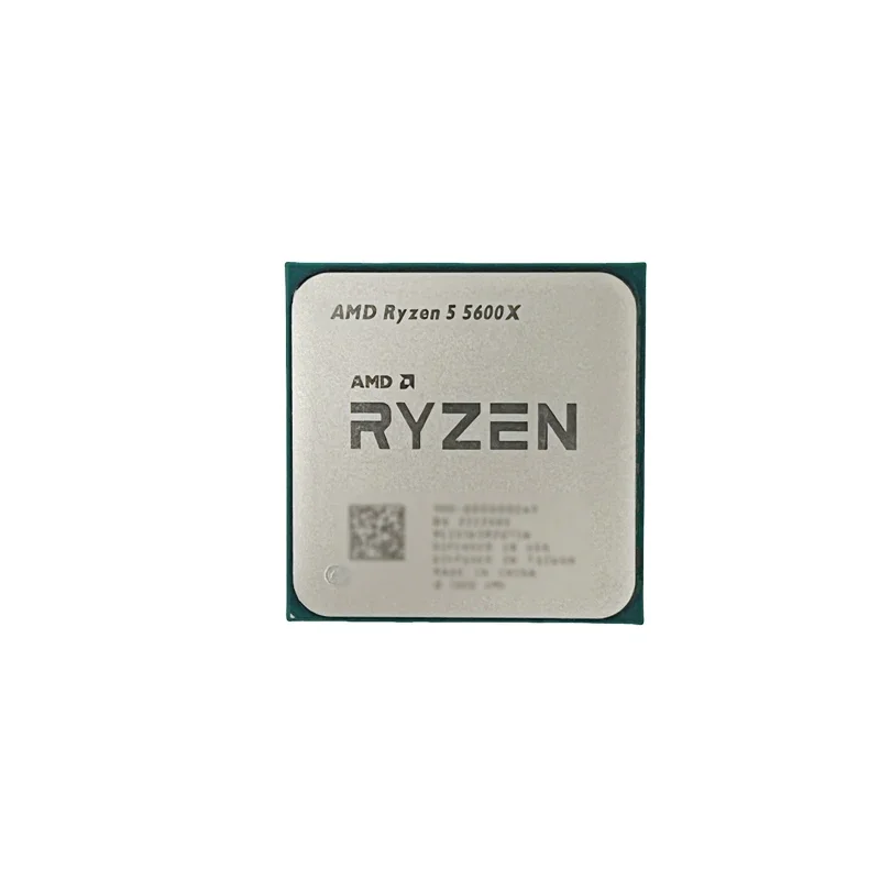 새로운 AMD Ryzen 5 5600X 트레이 AM4 언락 게이밍 CPU 6코어 12스레드 4.6GHz 최대 부스트 데스크탑 프로세서 (소매용 박스 없음)