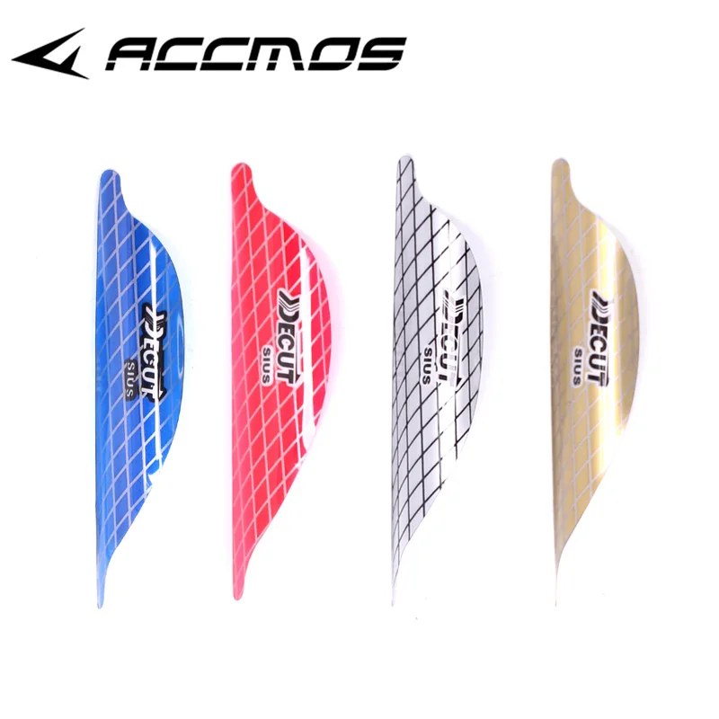 

50pcs Archery Spin Vanes 2 inch 1.75 1.56 Spiral Feather RW With Sticker Tape Rotating Fletching DIY Arrows