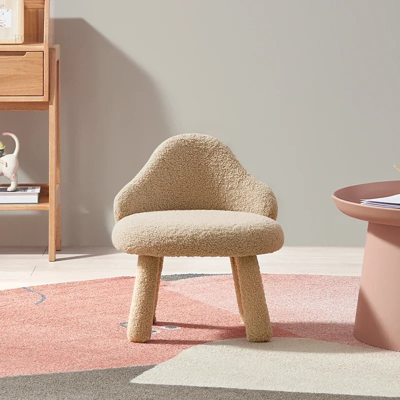 Fabric Home Furniture Living Room Children's Chairs Kids Nursery Kindergarten Backrest Chair for Small Apartment Study Low Stool
