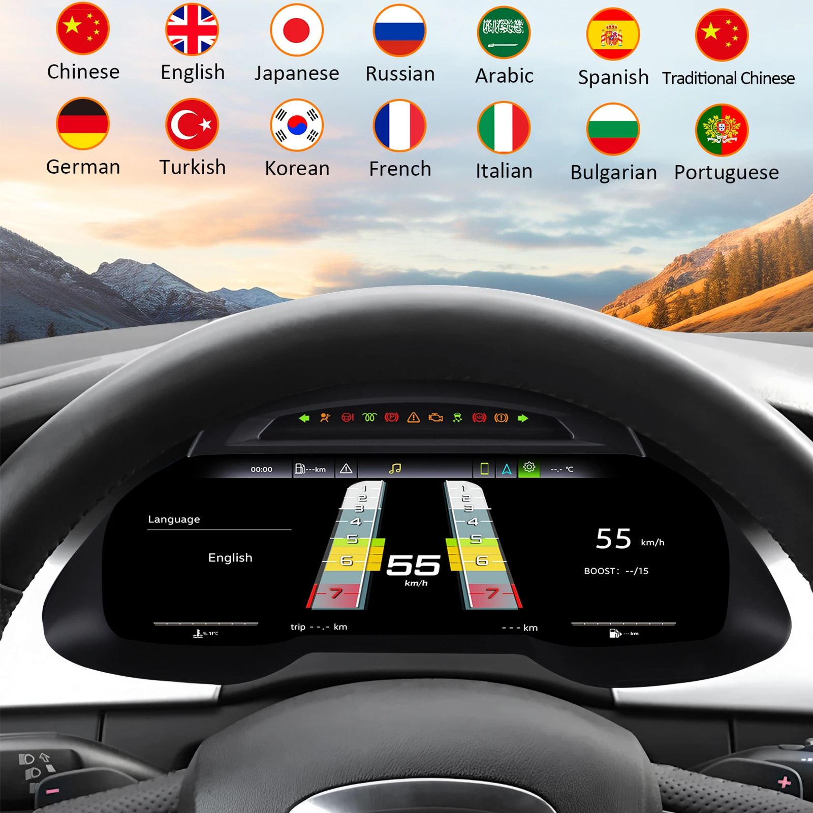 Panel de tablero LCD automático Hizpo 12.3 para Audi Q5 2009-2018, pantalla digital de instrumentos, velocímetro, cabina virtual. 3