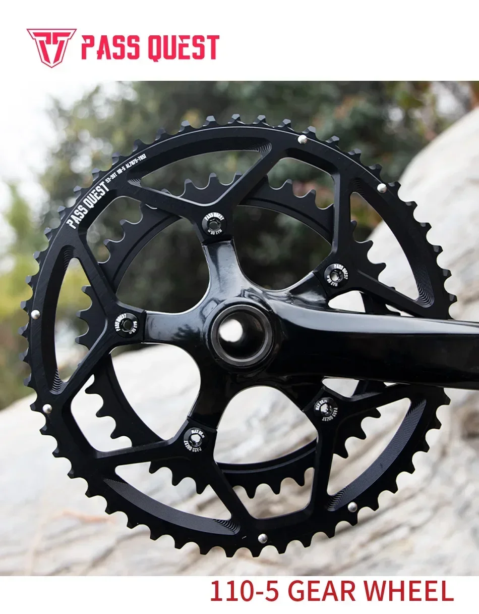 PASS QUEST 110 bcd chainring 5 bolt road bike Narrow wide