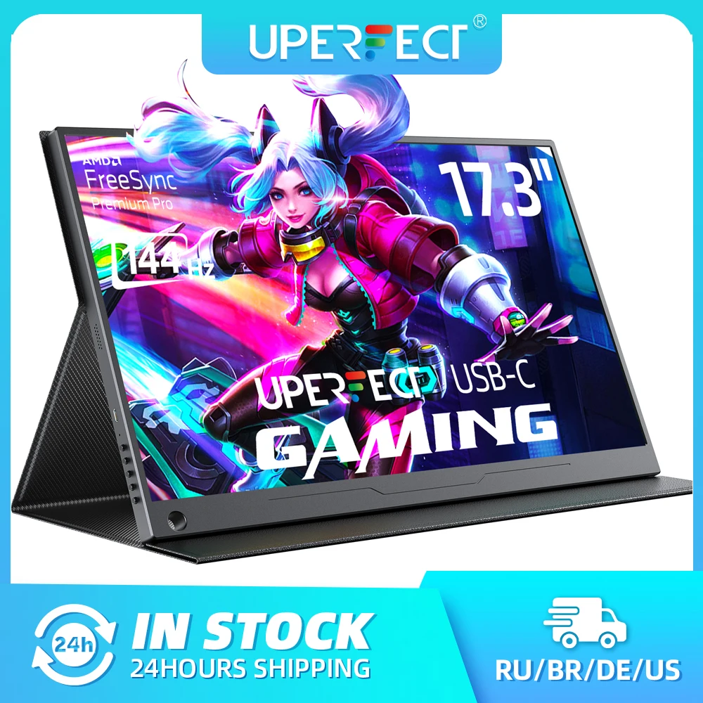 

UPERFECT 17.3 Inch 144Hz Portable Gaming Display AMD FreeSync FHD 1080P HDR IPS Laptop Computer Monitor for Switch PS5 Steam Dec