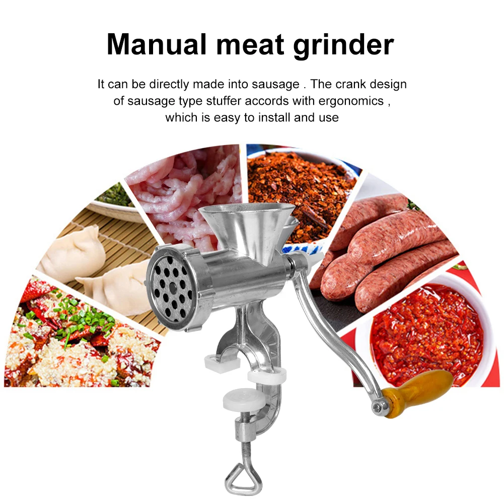Handheld Manual Meat Grinder Sausage Stuffer Food Processor Chopper Filler Pasta Maker Kitchen Cooking Tools Kitchen utensils electric meat grinder,meat cutter chopper