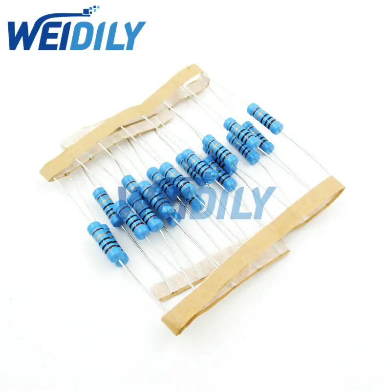 Metal Film Resistors 10PCS 3W Metal Film Resistor 1% 1R ~ 1M 1R 4.7R 10R 22R 33R 47R 1K 4.7K 10K 100K 1 4.7 10 22 33 47 4K7 ohm resistance