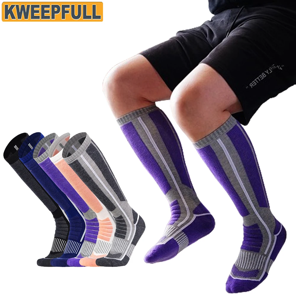 

1Pair Merino Wool Ski Socks, Cold Weather Socks for Snowboarding, Snow, Winter, Thermal Knee-high Warm Socks, Hunting