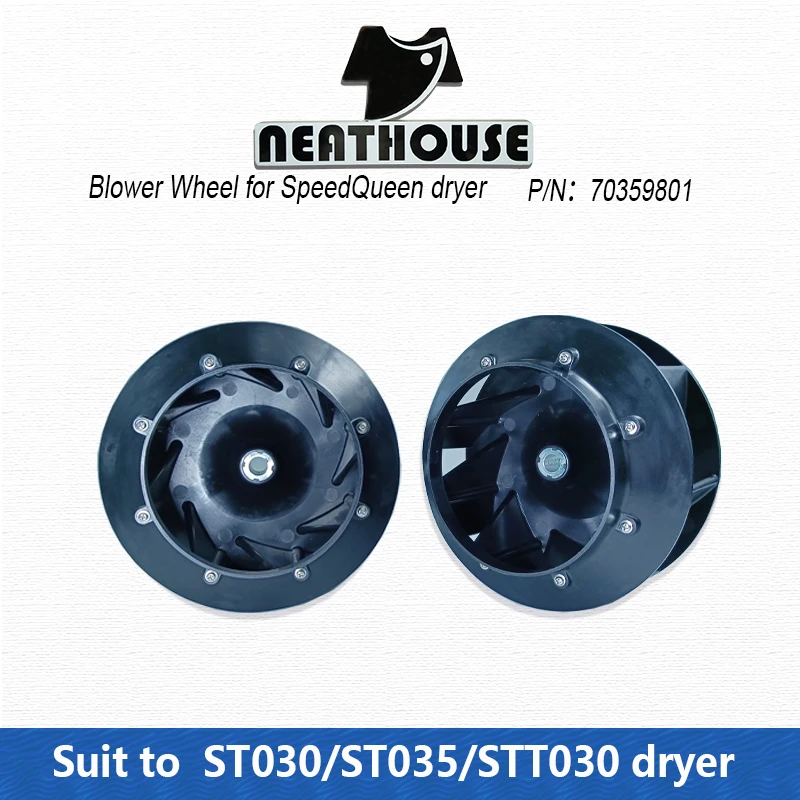 70359801 ASSY BLOWER 8.72 OD (T30) SpeedQueen Huebsch IPSO 30lb Dryer dryer blower