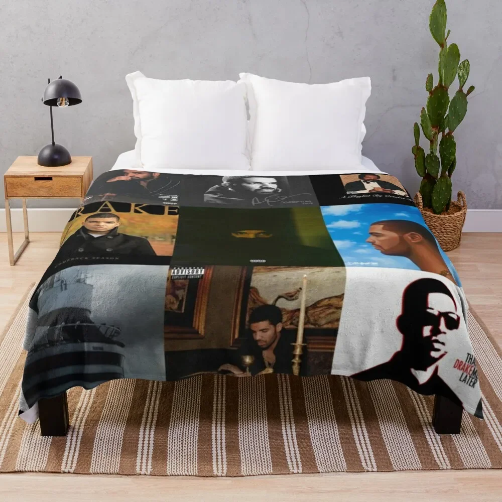 

Drake Album Covers Throw Blanket Polar Decoratives Luxury Designer Soft Big Bed Blankets