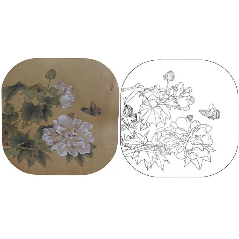 HD Meticolosa linea di pittura disegno manoscritto pittura cinese fiore uccello pratica immagine linea disegno carta da colorare immagine - immagine 4