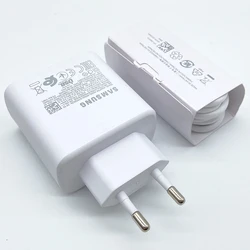45W Super Fast USB - C Charger with EU Adapter - White EU and Cable
