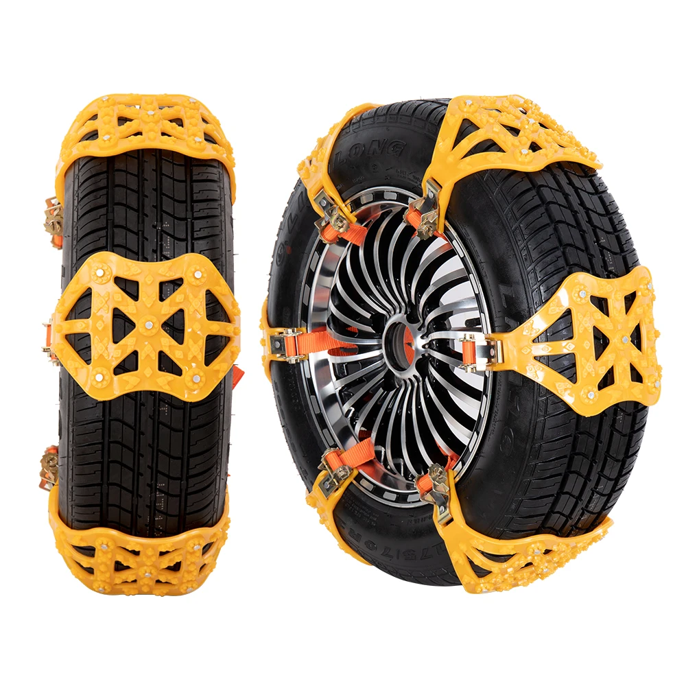 8 Pack Car Snow Chains Car Universal Slush Tires Universal Anti-skid Thickened Widened Wheel Snow Chains for Winter Trucks images - 6