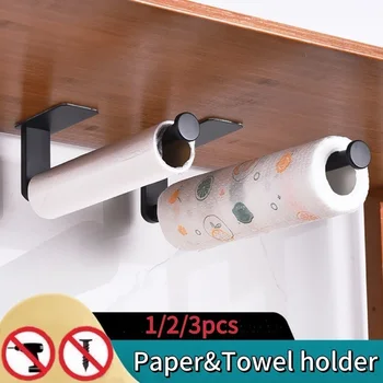 1-3pcs Kitchen Toilet Paper Holder Tissue Holder Hanging Bathroom Toilet Paper Holders Roll Paper Holder Towel Rack Storage Rack 1