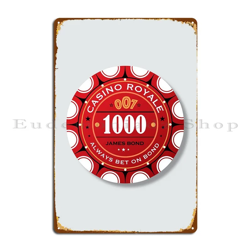 Casino Royale Metal Sign Garage Cinema Party Club Print Wall Decor Tin Sign Poster