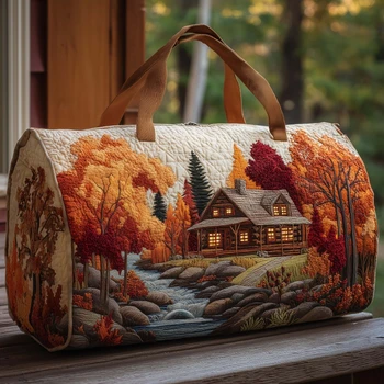 Borsa da Viaggio Artistica con Paesaggio Naturale, Orso nella Foresta, Deserto, per Uomo e Donna, Campeggio e Viaggi su Strada