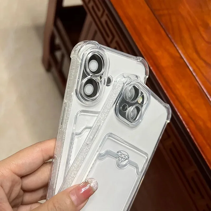 Luxury Card Slot Holder Pocket Case | Shockproof Clear PhotoCard Storage Sleeve