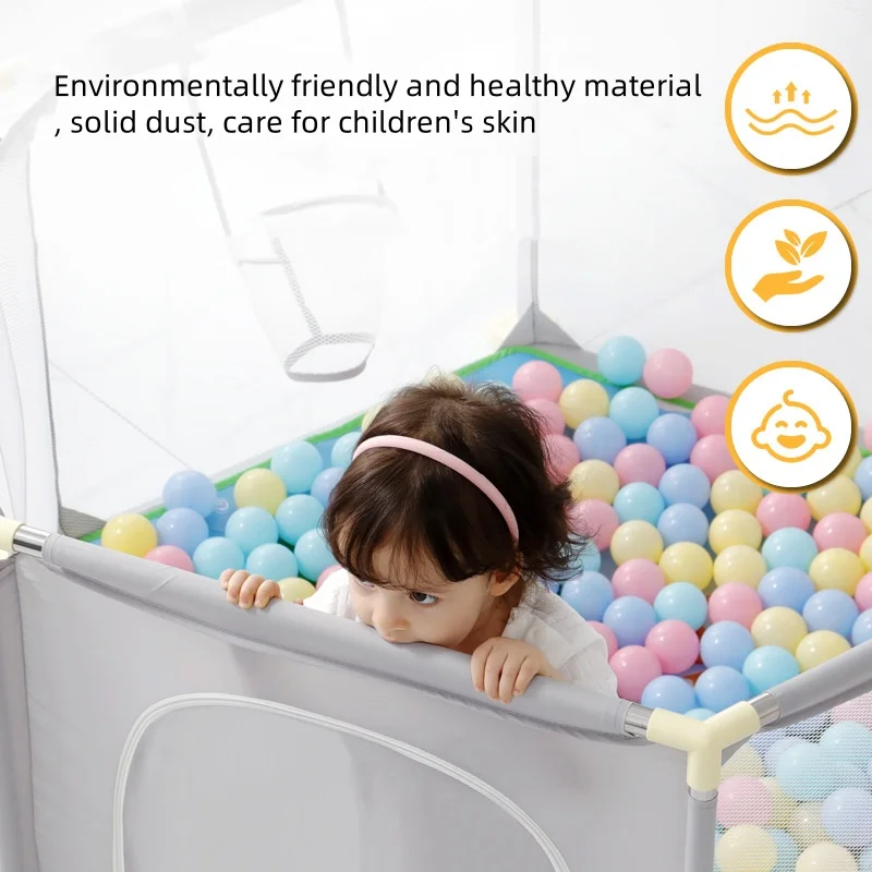 Baby indoor play fence Children home ground fence baby crawling mat protective against falling toddler grid bar