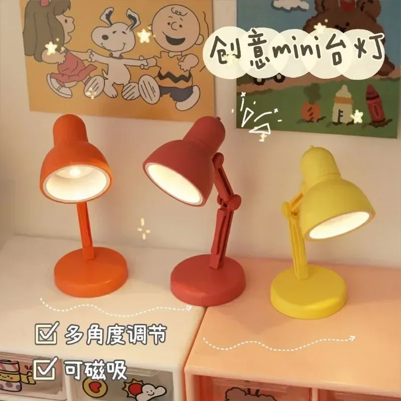 

Creative Mini LED Folding Portable Small Night Light Magnetic Absorption Warm Color Eye Protection Reading Table Lamp Clip