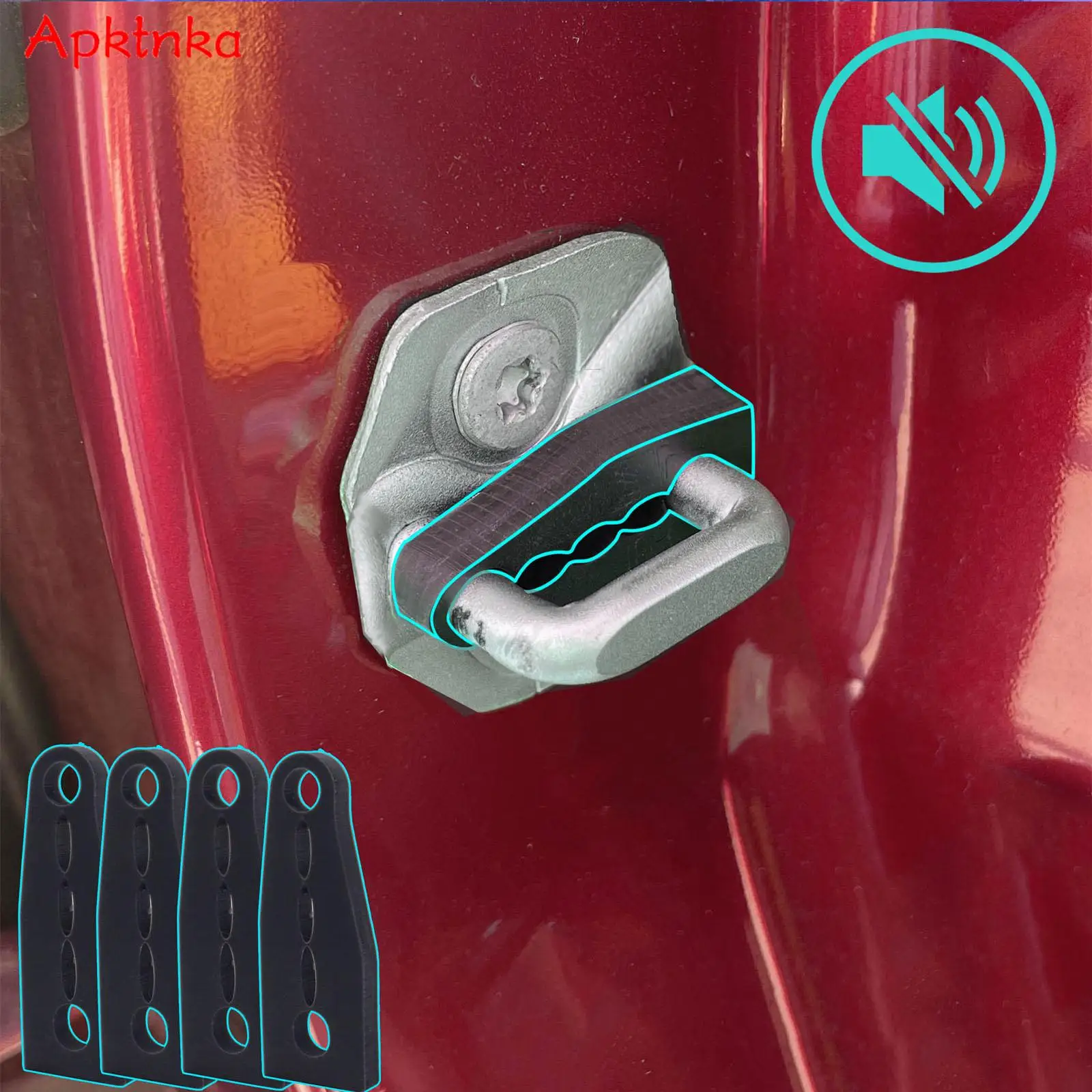 Apktnka Sound Damper Door Lock Buffer Per Ford Fiesta Fusion Mondeo Sonaglio Stop Insonorizzato Screaks Sordi Seal Deadener Sound