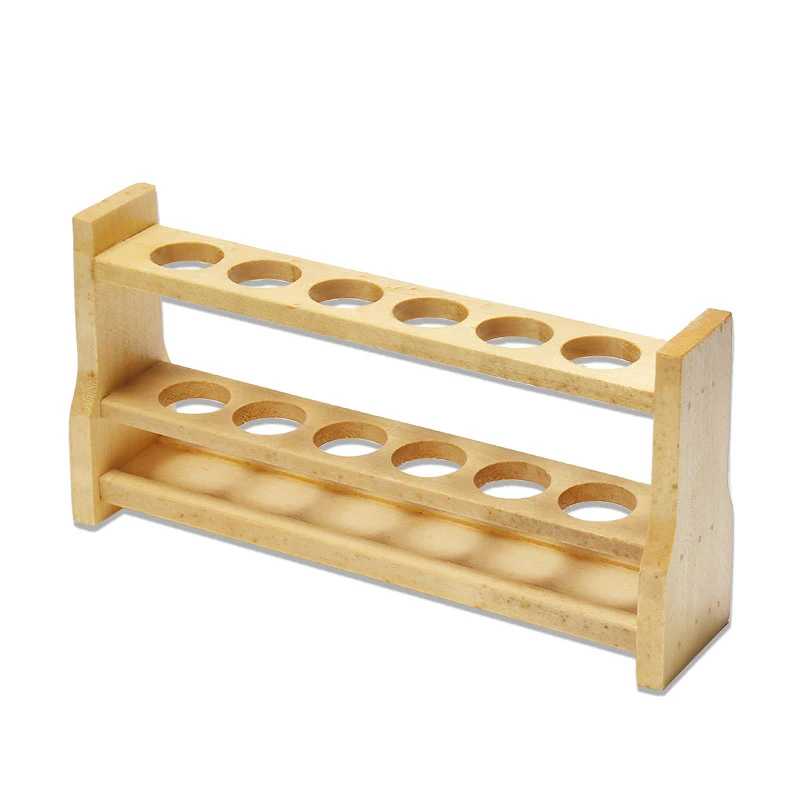 Wooden Test Tube Rack, 6Hole diameter 22m and Pins-Solid Wood
