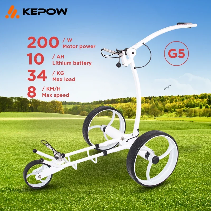 G5 e golf trolley lithium battery golf carts remote control 3 wheel caddy with ce certificate