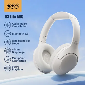 QCY H3 Lite ANC Wireless/Wired Headphones – Bluetooth 5.3, HiFi Sound, 60H Playtime, Dual Connect 1